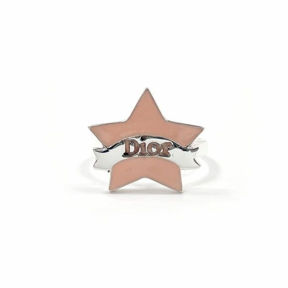 Christian Dior Dior Star Ribbon Ring Silver 925 10 Women's